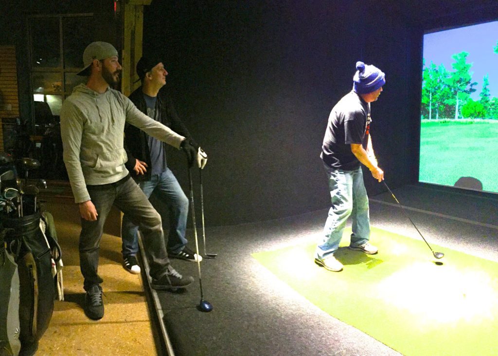 winter indoor golf at halfway house indoor golf